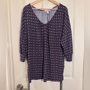 Lena Purple and Black Geometric Top. Size 18/20.